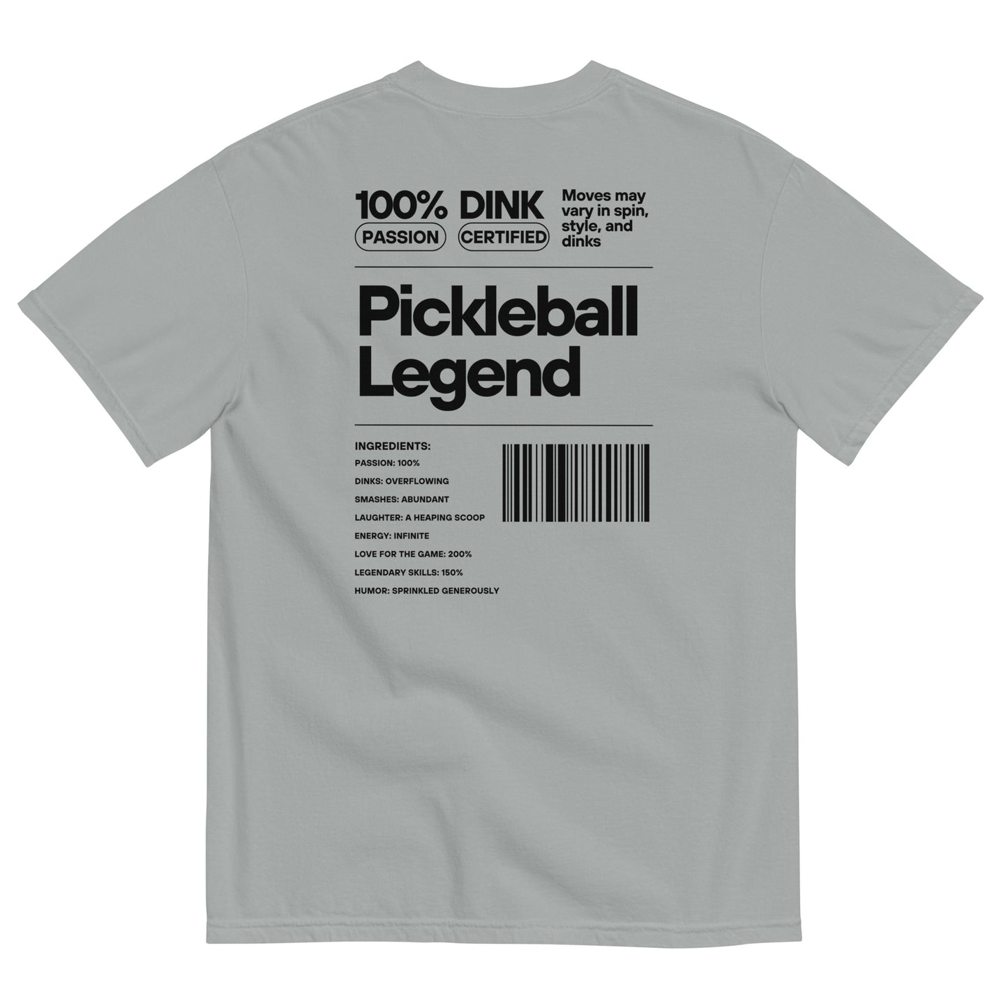 Pickleball Nutrition Facts Unisex Embroidered Tee