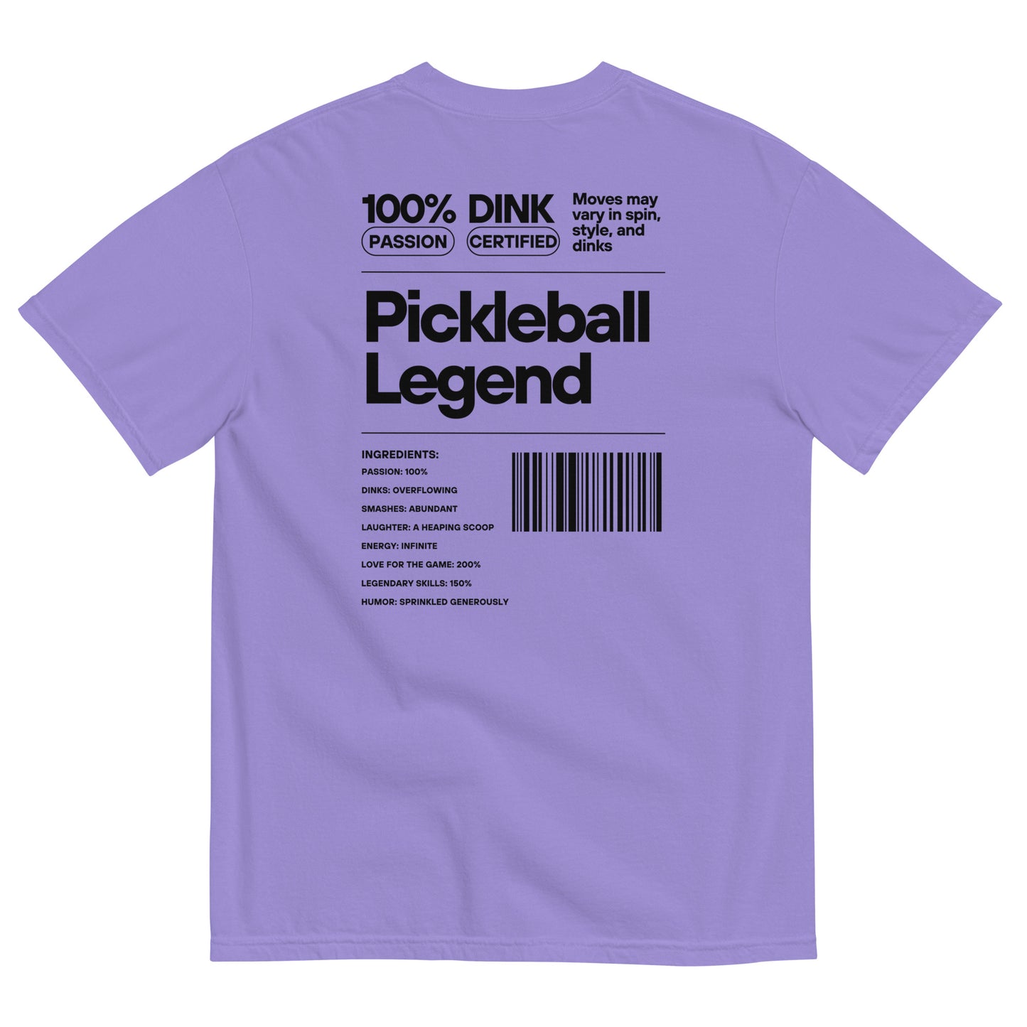 Pickleball Nutrition Facts Unisex Embroidered Tee